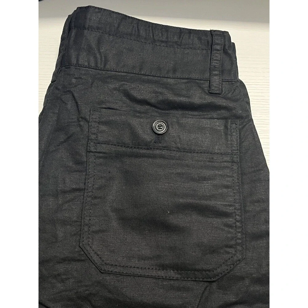 NWT Zara Men's Black Linen Cotton Straight Pants Sz M